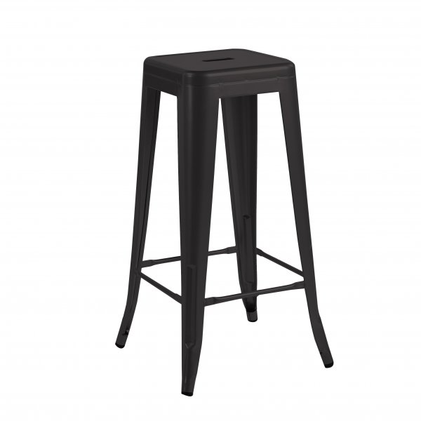 Iris-baarijakkara mustaa metallia - Istuinkorkeus 77 cm Iris-baarijakkara mustaa metallia - Istuinkorkeus 77 cm