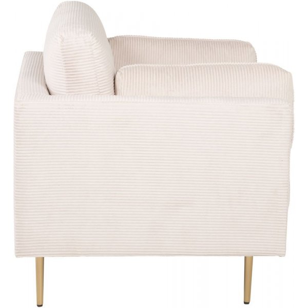 Savanna nojatuoli - Vaaleanharmaa Manchester / messinkijalat