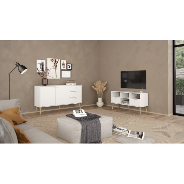 Senkki Bodo | 2 ovea ja 3 laatikkoa | Valkoinen