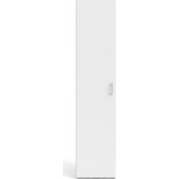 Valkoinen vaatekaappi, leveys 40 cm ja korkeus 175 cm + Huonekalujen tahranpoistoaine Valkoinen vaatekaappi, leveys 40 cm ja korkeus 175 cm + Huonekalujen tahranpoistoaine