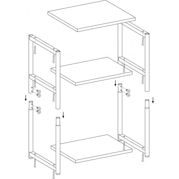 Evy sivupöytä 34 x 30 cm - Ruskea/musta Evy sivupöytä 34 x 30 cm - Ruskea/musta