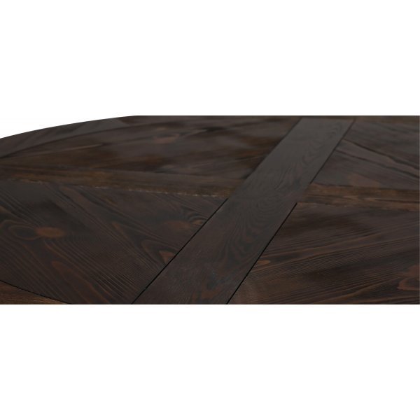Kylpyamme pyöreä ruokapöytä Ø120 cm - Ruskea / Valkoinen Kylpyamme pyöreä ruokapöytä Ø120 cm - Ruskea / Valkoinen