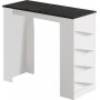 Style baaripyt 120 x 51,6 cm - Valkoinen/musta