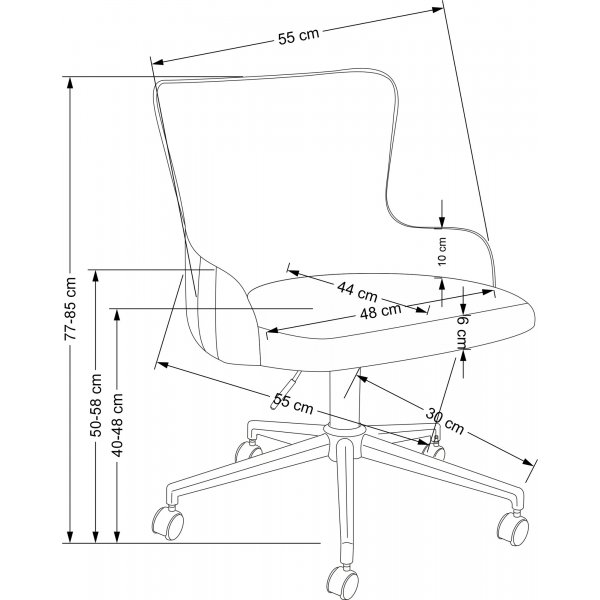 Timoteo-toimistotuoli tummanvihreänä Timoteo-toimistotuoli tummanvihreänä