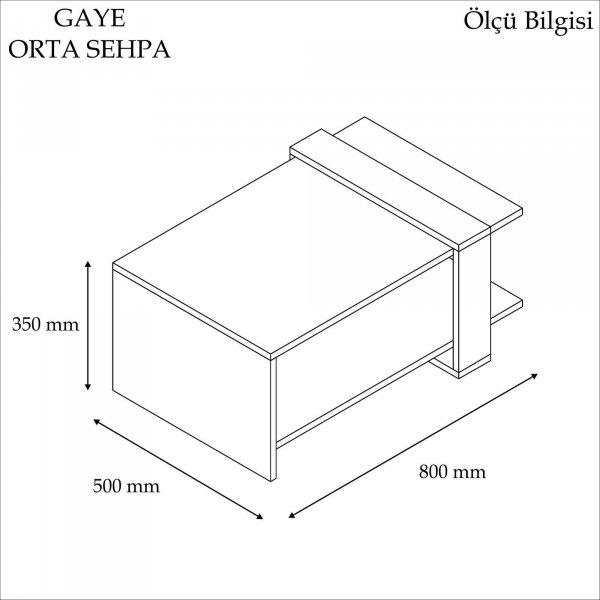 Gaja sohvapöytä 80 x 50 cm - Pähkinä/valkoinen Gaja sohvapöytä 80 x 50 cm - Pähkinä/valkoinen