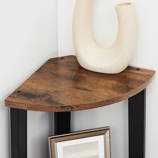 Nilla-kulmahylly 125 cm - Ruskea/musta