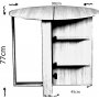 Meze taittopyt 90x45/90 cm - Valkoinen