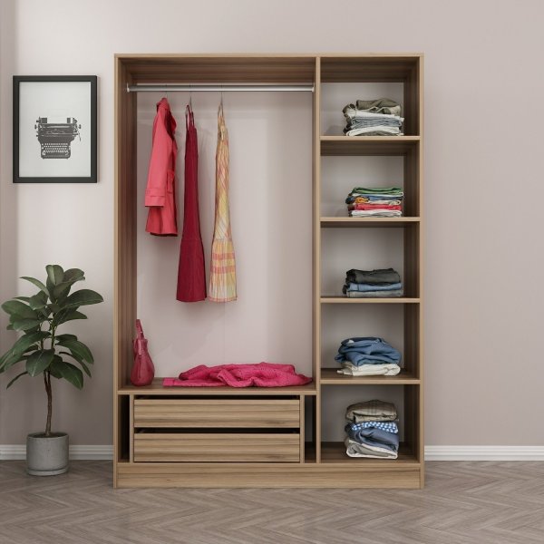 Cikani vaatekaappi 135x52x210 cm - Tammi Cikani vaatekaappi 135x52x210 cm - Tammi