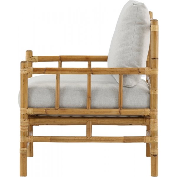 Cane nojatuoli - vaaleanharmaa/luonnollinen Cane nojatuoli - vaaleanharmaa/luonnollinen