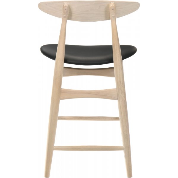 Baaripöytä, mukaan lukien 2 baarituolia - Valkoiseksi maalattu/musta Baaripöytä, mukaan lukien 2 baarituolia - Valkoiseksi maalattu/musta