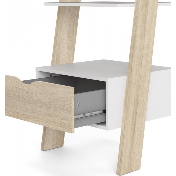 Oslo-askelhylly - Valkoinen/tammi Oslo-askelhylly - Valkoinen/tammi