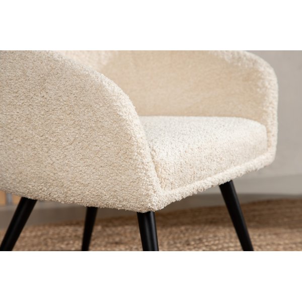 Pörröinen lasten nojatuoli - valkoinen Pörröinen lasten nojatuoli - valkoinen