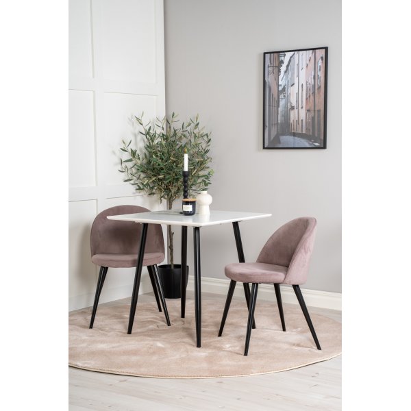 Alice ruokatuoli - Vaaleanpunainen vakosametti Alice ruokatuoli - Vaaleanpunainen vakosametti