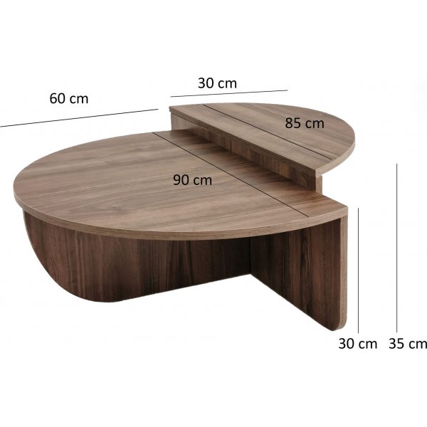 Sohvapyt phkinpuussa 90 x 90 cm - Podium