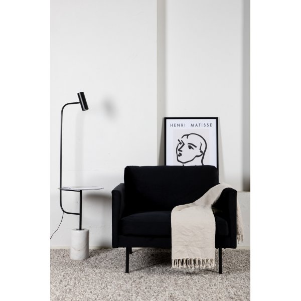 Eden nojatuoli - Musta sametti Eden nojatuoli - Musta sametti