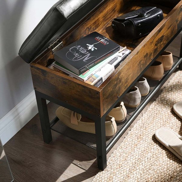 Tomas eteisen penkki 70 cm - Ruskea/musta