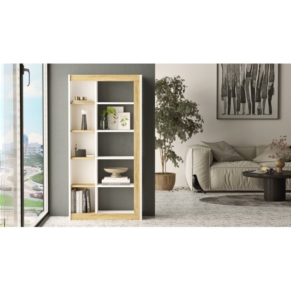 Luvio kirjahylly 23 - tammi/valkoinen Luvio kirjahylly 23 - tammi/valkoinen