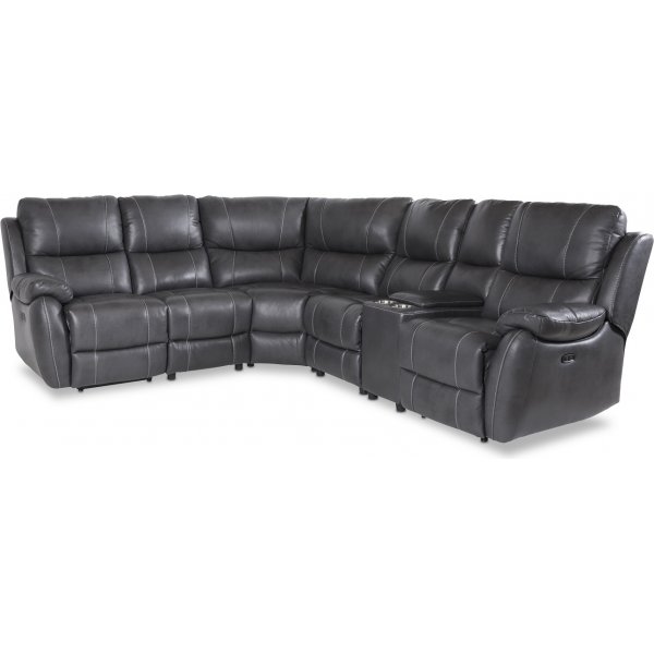 Enjoy recliner kulmasohva - Neljn istuttava (shk), harmaa keinonahka