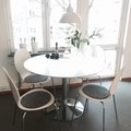 Asiakaskuva Ibiza- ruokapöytä 110cm halkaisija - Valkoinen / Kromi