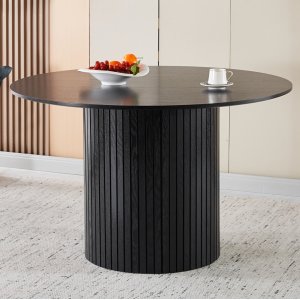 Ludvig pyöreä ruokapöytä 120 cm mustaksi petsattu tammi Ludvig pyöreä ruokapöytä 120 cm mustaksi petsattu tammi