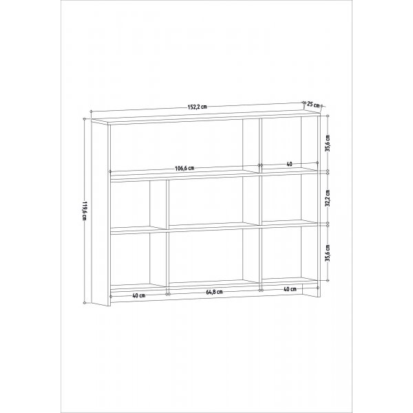Lavina kirjahylly - antrasiitti Lavina kirjahylly - antrasiitti