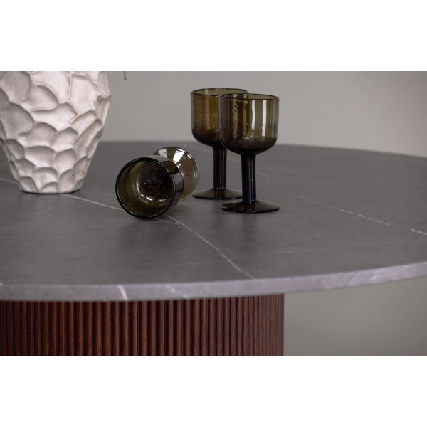 Austin ruokapöytä Ø120 cm - harmaa/mokka Austin ruokapöytä Ø120 cm - harmaa/mokka