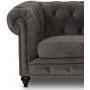 Chesterfield Montgomery 3 istuttava sohva - harmaa sametti