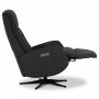 Ylellinen Comfort-recliner, nojatuoli (2 shkmoottoria), sisnrakennettu jalkatuki - Tummanharmaa kangas