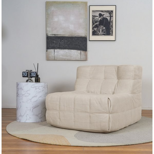 Nojatuoli beige sametti - Vera