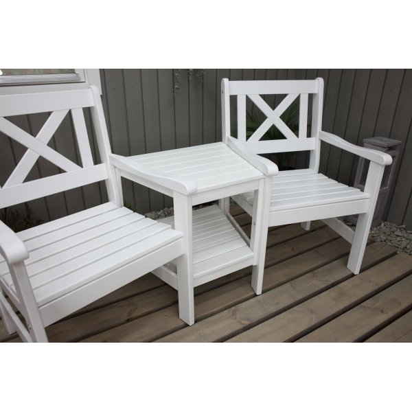 Eurooppa puutarhakalusteet - Loveseat - valkoinen Eurooppa puutarhakalusteet - Loveseat - valkoinen