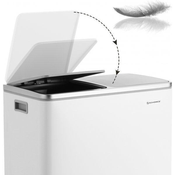 Daloa roskakori 60 l - Valkoinen