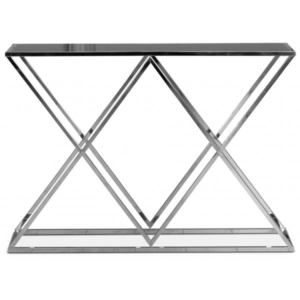 Maine-konsolipyt - Kromi / Svytetty lasi + Huonekalujen jalat