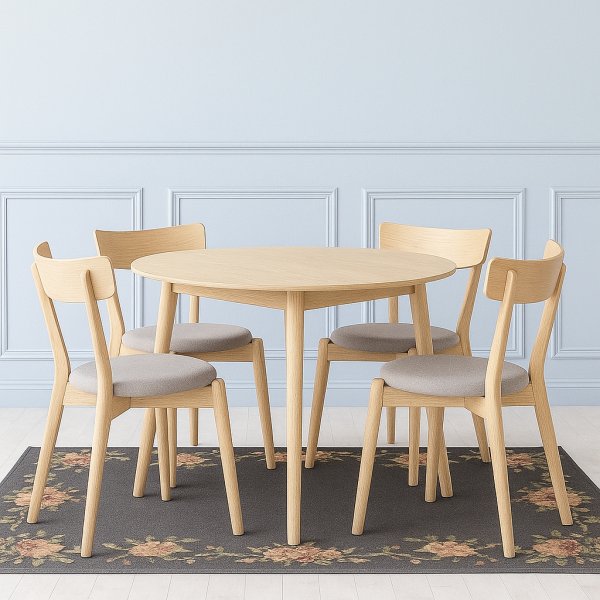 Ruokap�yt� tammi �90 cm - Nelson + Huonekalujen jalat