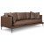 York 4-istuttava sohva ruskeaa nahkaa - Chocolate (kierrtetty nahka) + Huonekalujen hoitosarja tekstiileille