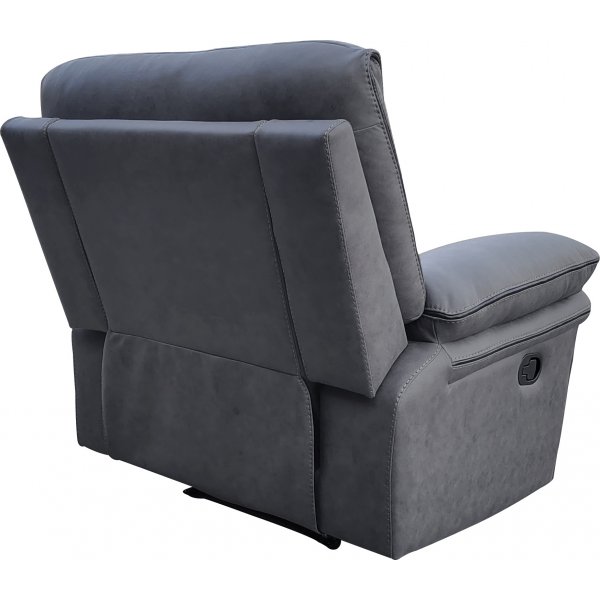 Riverdale-nojatuoli, recliner - Harmaa (Mikrokuitu)