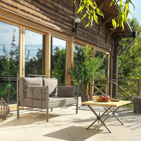 Hampus 2-istuttava ulkosohva - ruskea + Huonekalujen puhdistus Hampus 2-istuttava ulkosohva - ruskea + Huonekalujen puhdistus