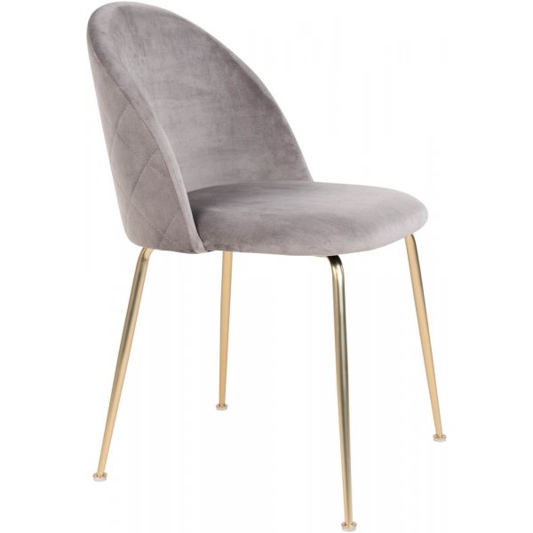 Geneve ruokapydn tuoli - harmaa/messinki