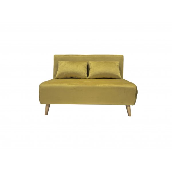 Vuodesohva Helsingborg - Keltainen sametti | 193 cm