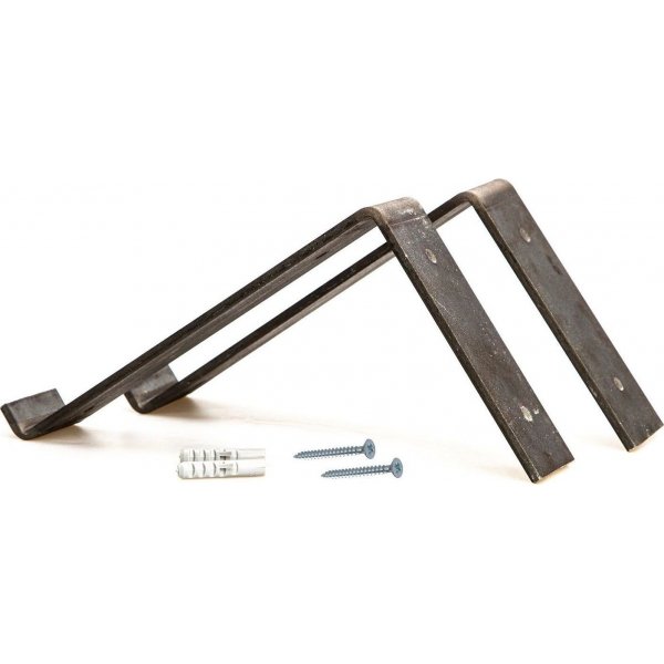 Lamba seinähylly 2 - Musta/pähkinä Lamba seinähylly 2 - Musta/pähkinä