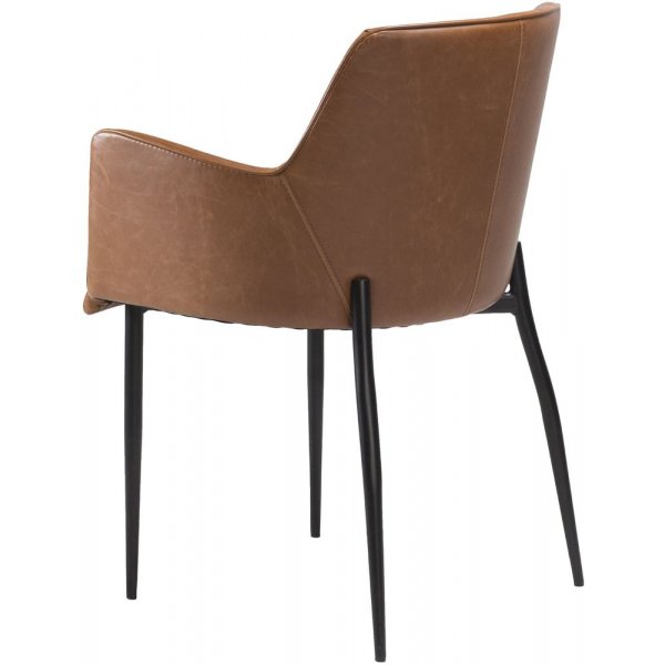 Rombo tuoli käsinojilla - Vaaleanruskea / musta Rombo tuoli käsinojilla - Vaaleanruskea / musta