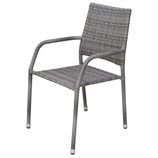 Ulkotuoli harmaasta synteettisest� rottingista - Pinottava tuoli