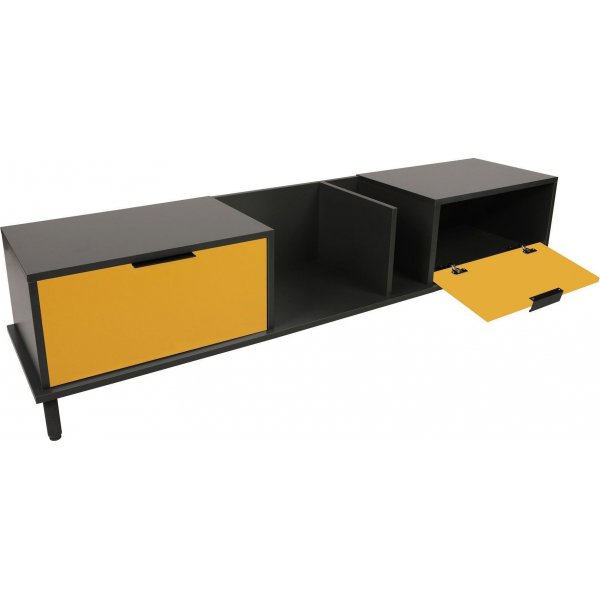 Ibiza mediapenkki - keltainen/antrasiitti