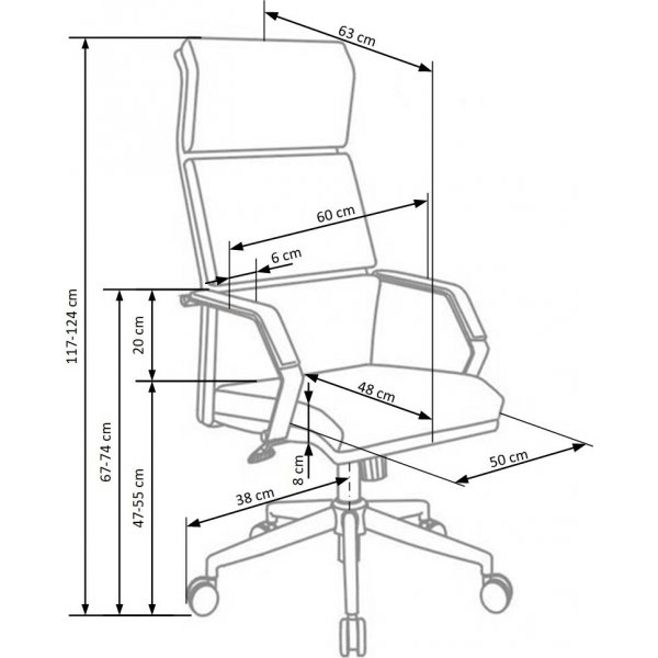 Ellie työtuoli - valkoinen/musta Ellie työtuoli - valkoinen/musta