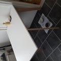 Asiakaskuva Nordkap pöytä läpällä - Valkoinen/vaalea tammi 75 cm