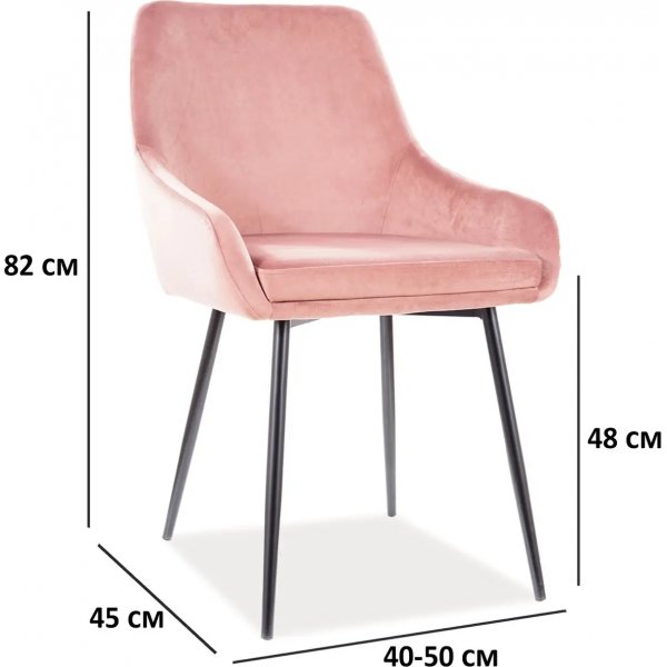 Albi ruokap�yd�n tuoli - Vaaleanpunainen sametti