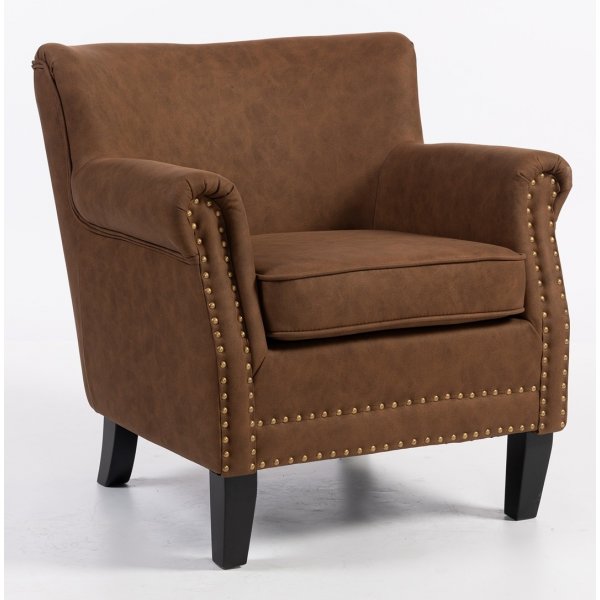 Norberg-nojatuoli ruskeana vintage-tyyliin Norberg-nojatuoli ruskeana vintage-tyyliin