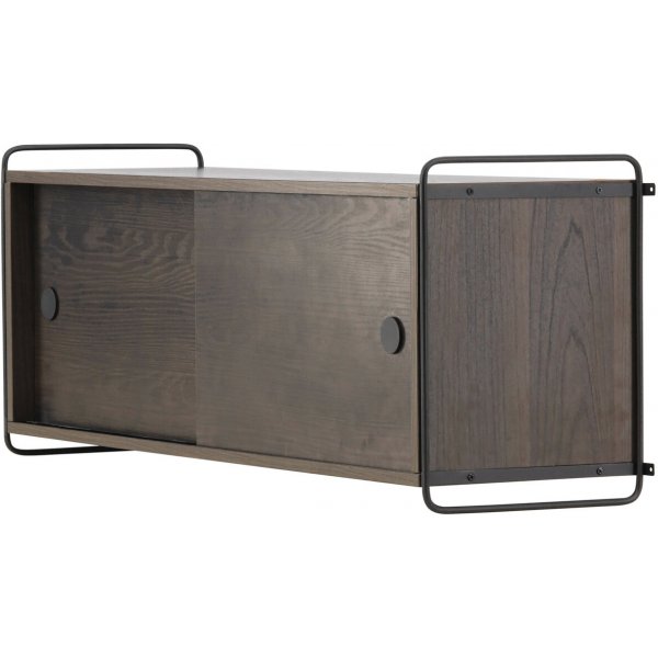 Paris-seinkaappi 48 x 122 cm - Musta/Mocca