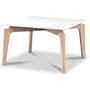 Terrazzo-sohvapyt 75x75 cm - Bianco Terrazzo & white washed oak -runko