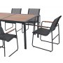 Lagun ruokailuryhm 6 tuolia pydll - Outdoor ryhm Musta / puu kuva