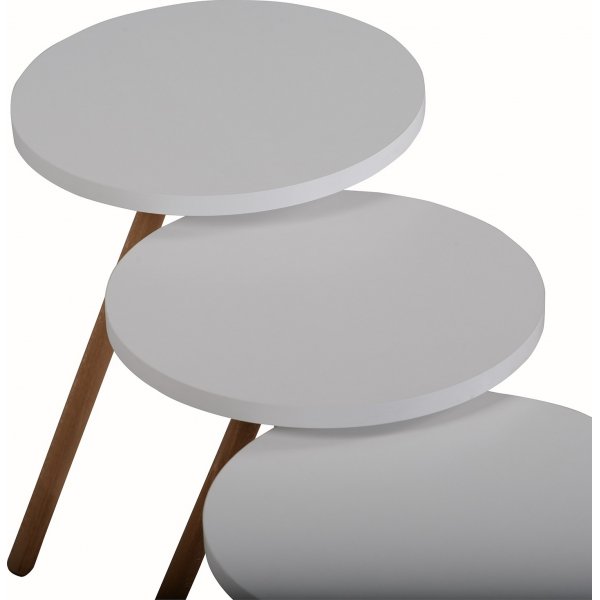 Kolminkertainen er�p�yt� �34 cm - Valkoinen